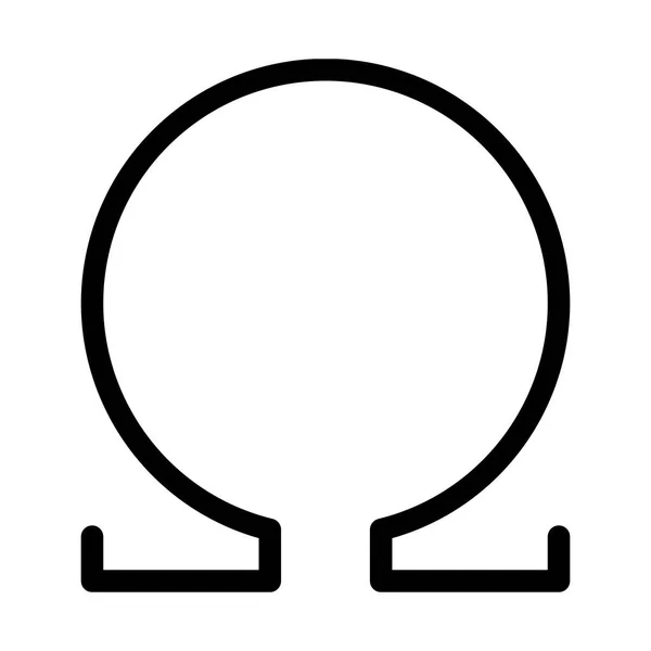 Omega Tlačítko Symbol Vektorové Ilustrace — Stockový vektor