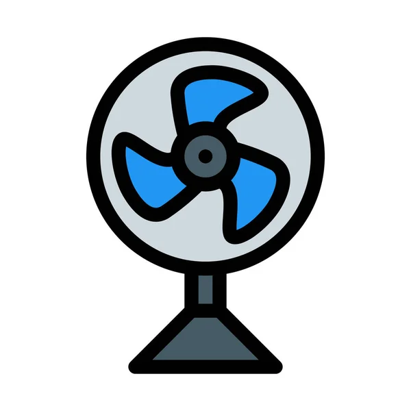 Elektrische Fan Blades Vector Illustratie Witte Achtergrond — Stockvector