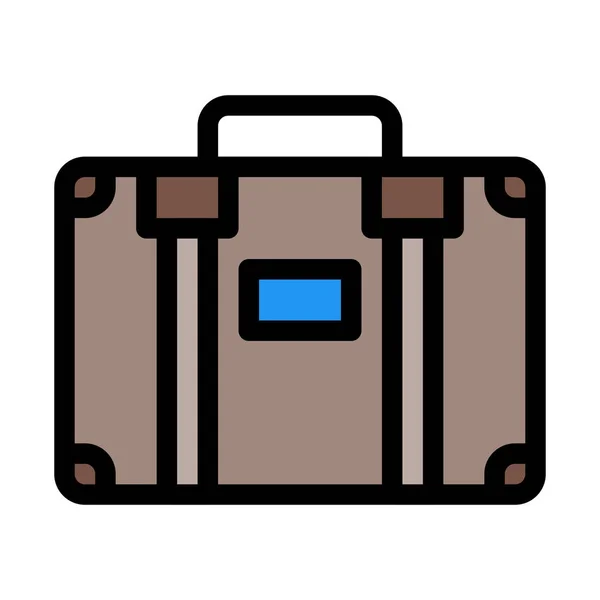 Suitcase Laggage Simple Abstract Vector Illustration — Stock Vector