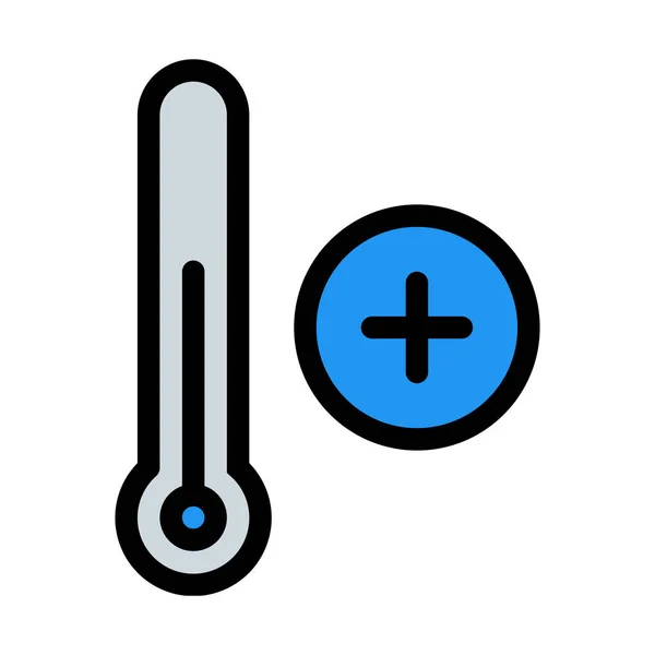 Escala Temperatura Quente Ilustração Vetorial Abstrata Simples — Vetor de Stock