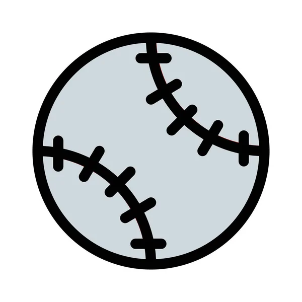 Illustrazione Vettoriale Del Softball Cucito Baseball — Vettoriale Stock