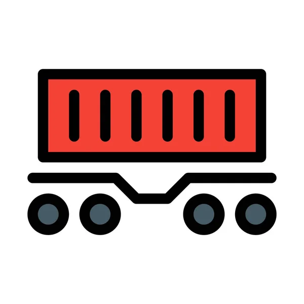 Container Railcar Transporte Mercadorias — Vetor de Stock