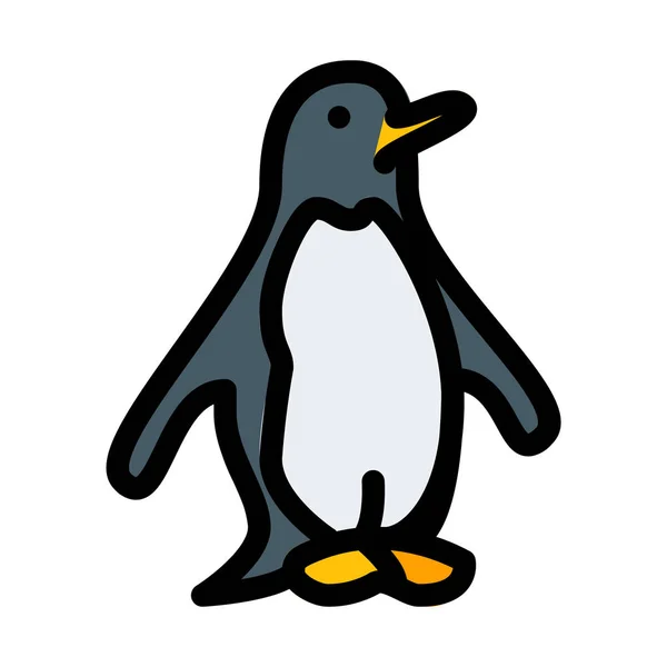 Pingüino Pájaro Sin Vuelo Vector Ilustración — Vector de stock