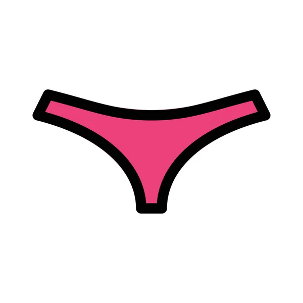 Vrouwelijke Ondergoed Panty Eenvoudige Pictogram — Stockvector