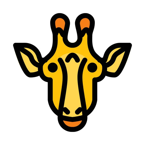 Wild Dier Van Giraffe Vectorillustratie — Stockvector