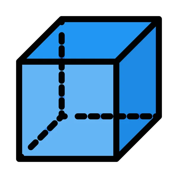 Isometrische Kubieke Vorm Vectorillustratie Witte Achtergrond — Stockvector