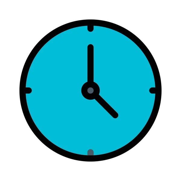 Wall Clock Isolated Simple Vector Illustration — Stock Vector