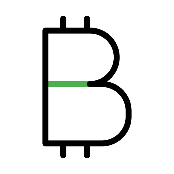 Bitcoin Kryptovaluta Symbol Enkla Vektorillustration — Stock vektor