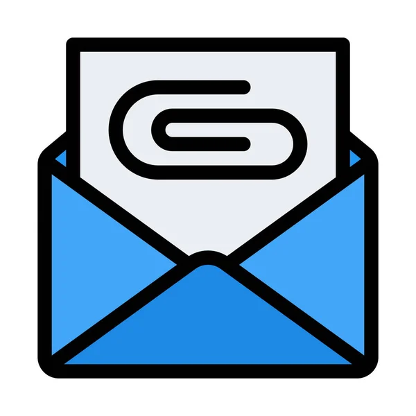 Mail File Attachment Ilustração Vetorial — Vetor de Stock