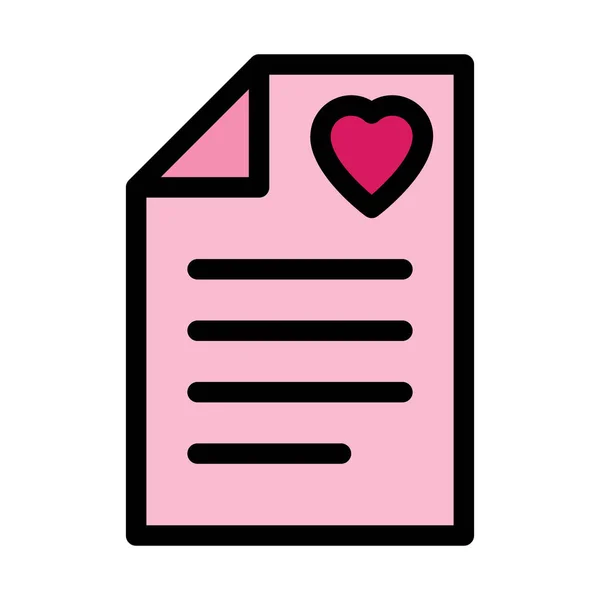 Carta Amor Especial Icono Simple — Vector de stock