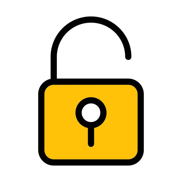 Unlock Main Lock Simple Icon — Stock Vector