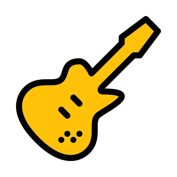 Guitarra Eléctrica Música Simple Vector Ilustración — Vector de stock