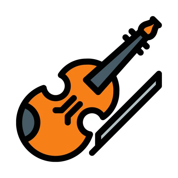 Violín Con Arco Vector Ilustración — Archivo Imágenes Vectoriales