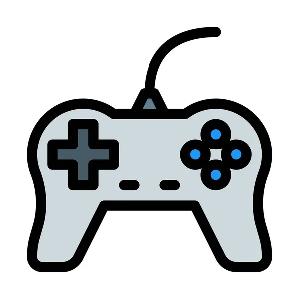 Beyaz Arka Plan Üzerinde Oyun Konsolu Gamepad Vektör Çizim — Stok Vektör
