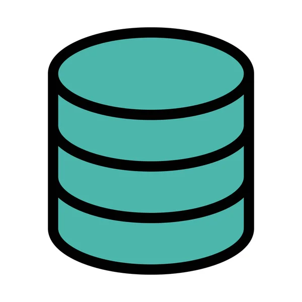 Database Opslag Symbool Eenvoudige Vectorillustratie — Stockvector