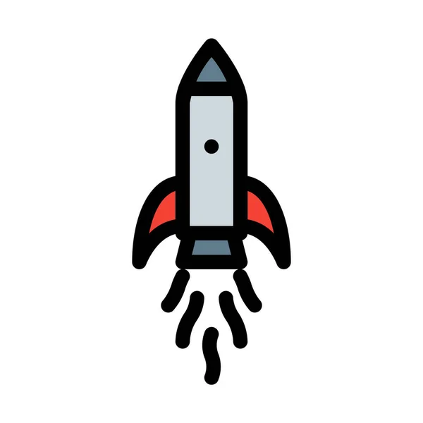 Rocket Boost Thrust Illustration Vectorielle Abstraite Simple — Image vectorielle