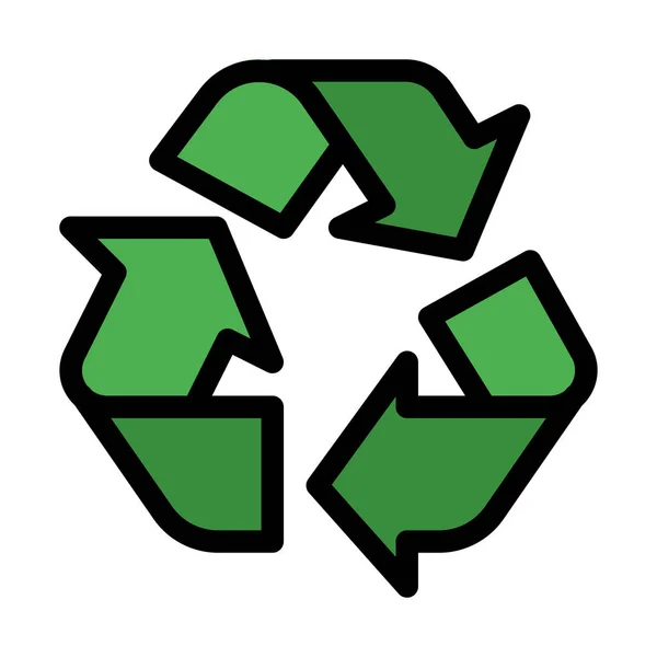Produkt Recycling Symbol Isoliert Auf Weißem Hintergrund — Stockvektor
