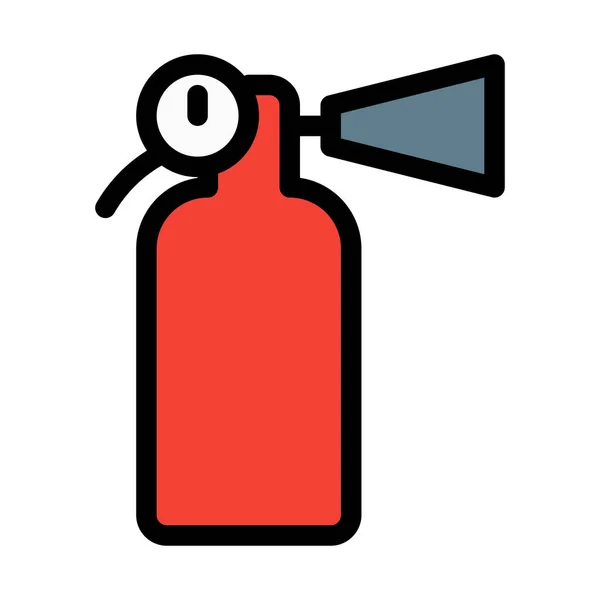 Emergency Fire Extinguisher Vector Illustration White Background — Stock Vector