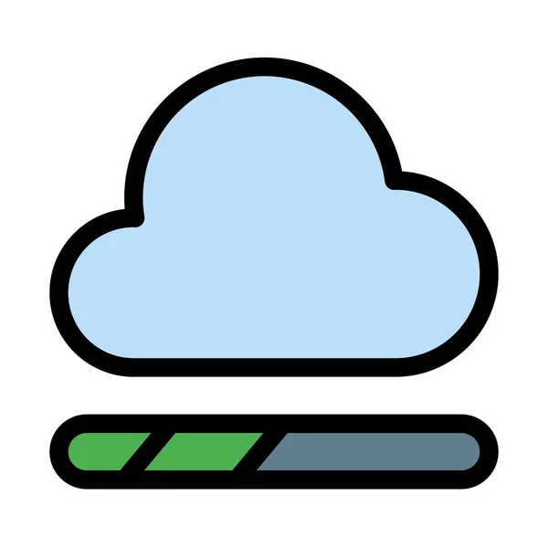 Barre Traitement Cloud Illustration Vectorielle Simple — Image vectorielle