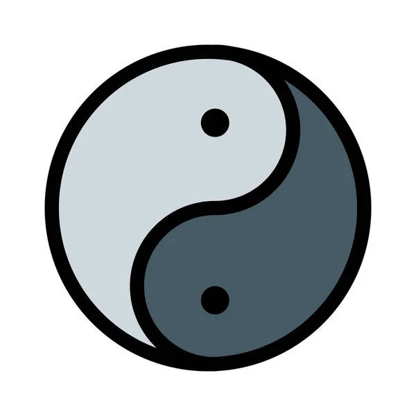 Yin Yang Symbol Wektor Ilustracja — Wektor stockowy