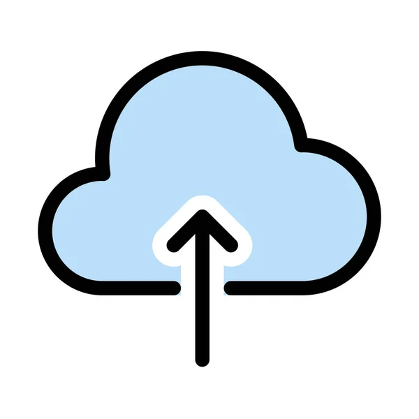 Uploaden Naar Cloud Opslag Vectorillustratie — Stockvector