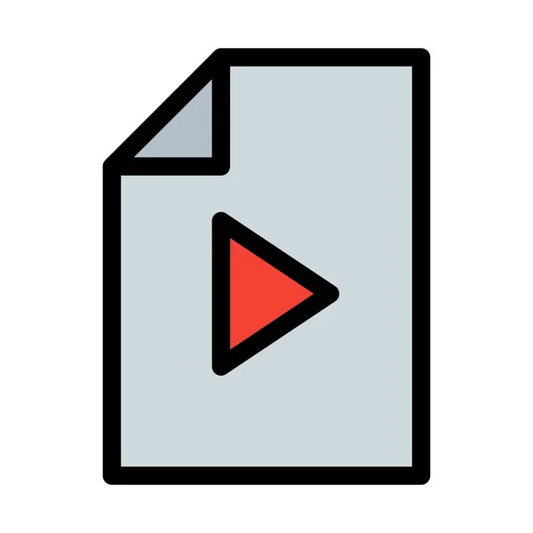 Illustration Vectorielle Format Fichier Vidéo — Image vectorielle