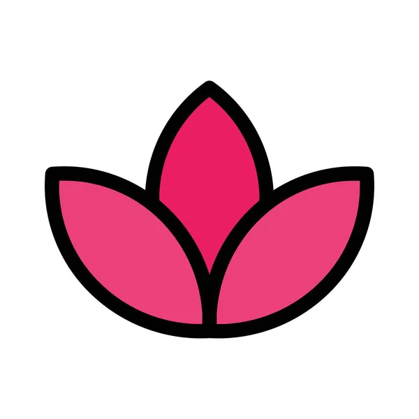 Símbolo Lotus Spa Ícone Simples — Vetor de Stock