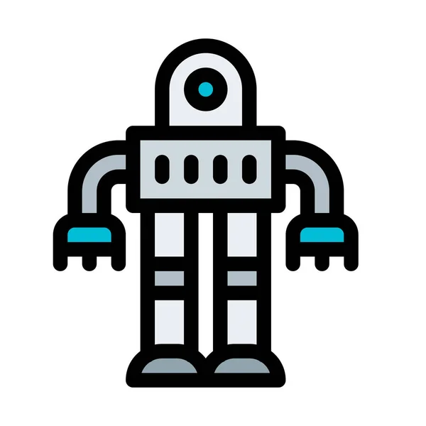 Robot Simple Abstract Vector Illustration — Stock Vector