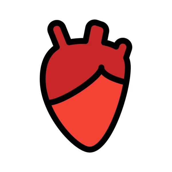 Hart Cardiologie Afdeling Eenvoudige Pictogram — Stockvector