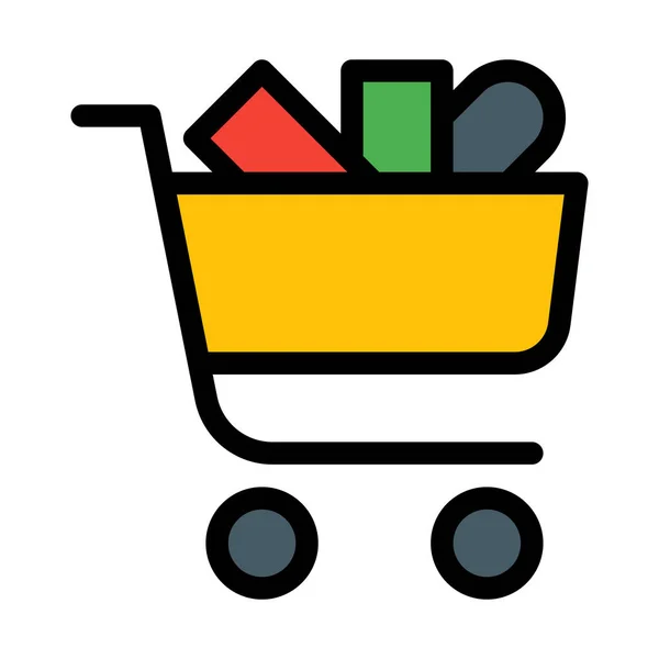 Shopping Cart Goods — Stock Vector