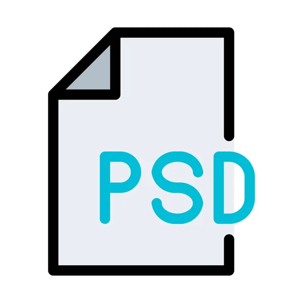 Photoshop File Format Ilustração Vetorial — Vetor de Stock