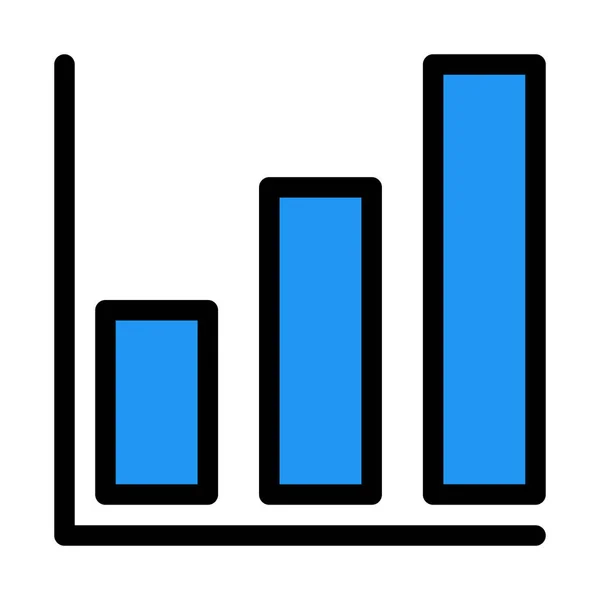 Gráfico Barras Crecimiento Ilustración Vectorial — Vector de stock