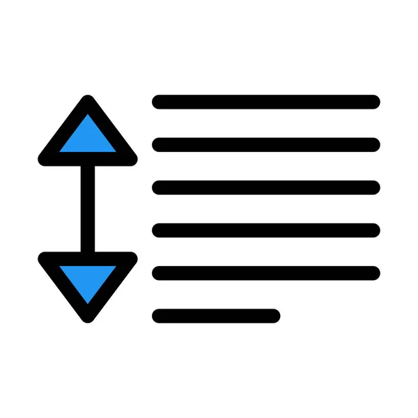 Zeilenabstand Taste Einfache Vektorillustration — Stockvektor