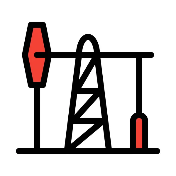 Olie Extractor Rig Vectorillustratie — Stockvector