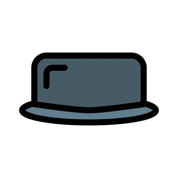 Hipster Summer Hat Простая Икона — стоковый вектор