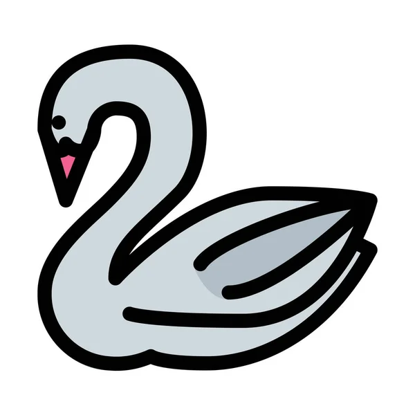 Ilustração Vetor Cisne Pato — Vetor de Stock