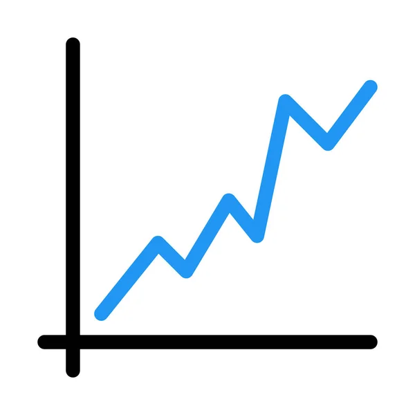 Gráfico Línea Ventas Ilustración Vectorial — Archivo Imágenes Vectoriales