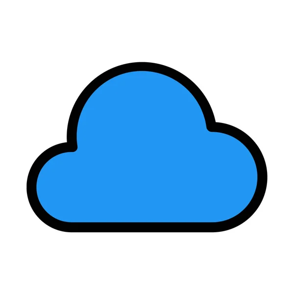 Illustration Vectorielle Cloud Storage Symbol Sur Fond Blanc — Image vectorielle