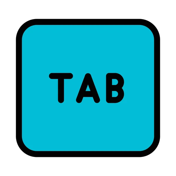 Tab Computer Key Vektor Illustration — Stockvektor