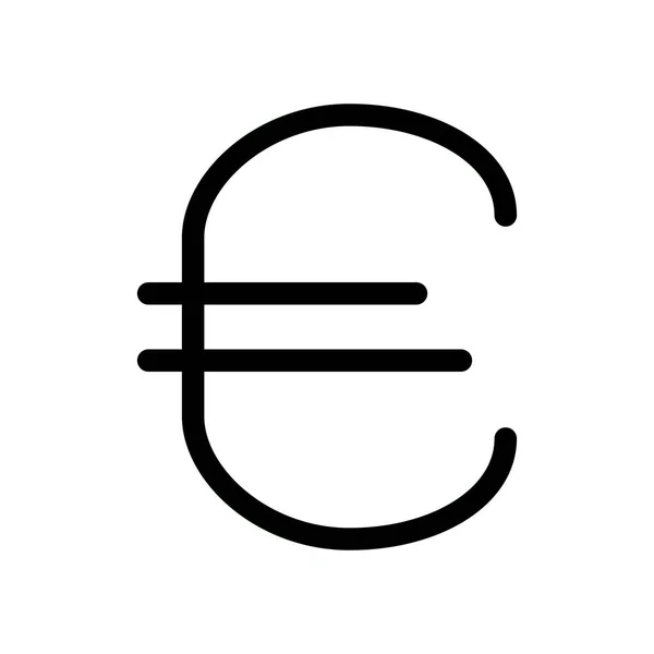 Euro Monnaie Symbole Illustration Vectorielle Simple — Image vectorielle