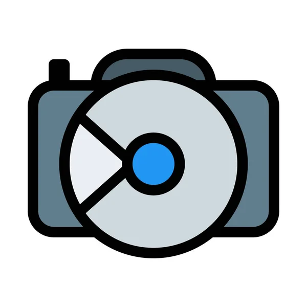 Oude Digitale Camera Vectorillustratie — Stockvector