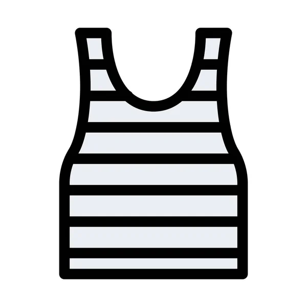 Shirt Rayé Beachwear Illustration Vectorielle — Image vectorielle