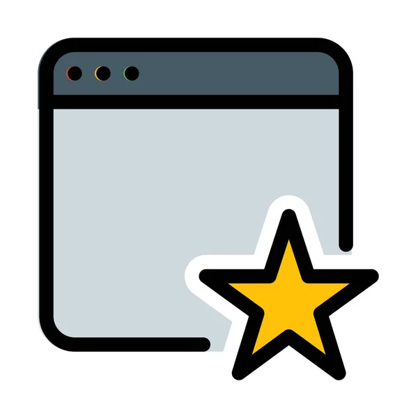 Oblíbené Hvězdičkou Jednoduché Ikony — Stockový vektor