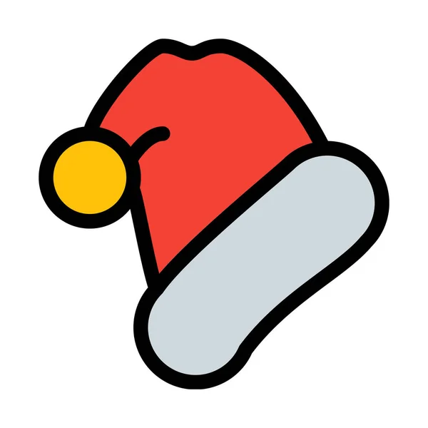 Vinter Santa Hatt Vektorillustration — Stock vektor