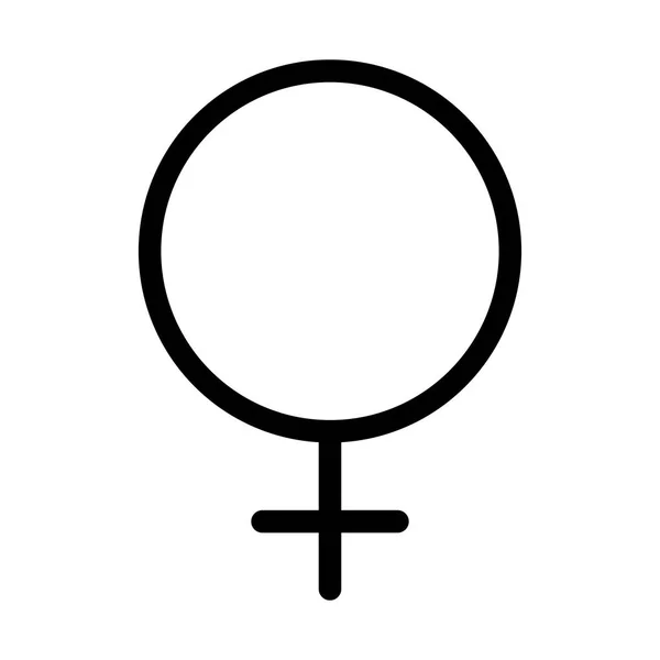 Female Gender Sign Simple Icon — Stock Vector