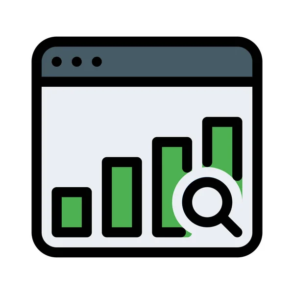 Statistik Sökresultat Enkel Abstrakt Vektorillustration — Stock vektor