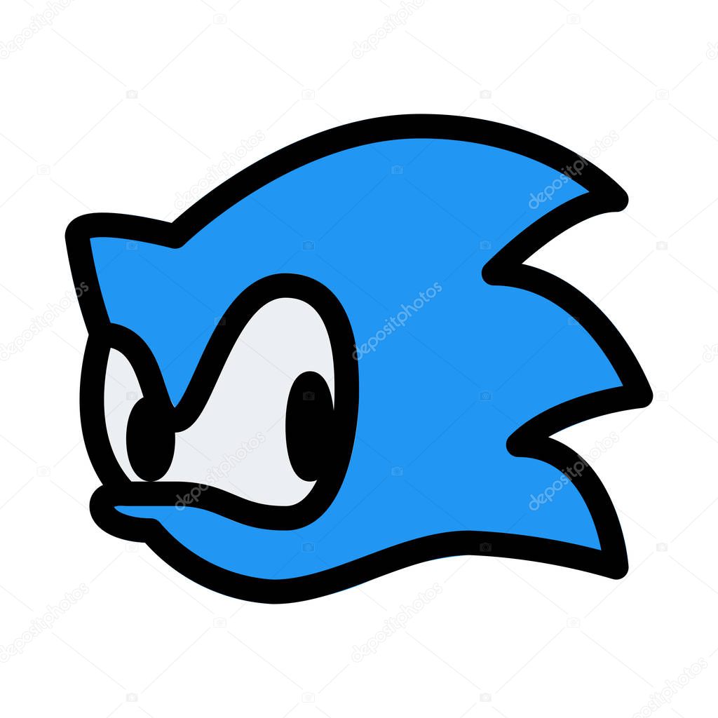Sonic Game Character, simple abstract vector illustration 