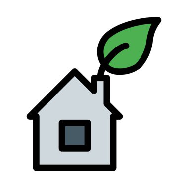 Eco dostça beyaz arka plan üzerinde izole ev