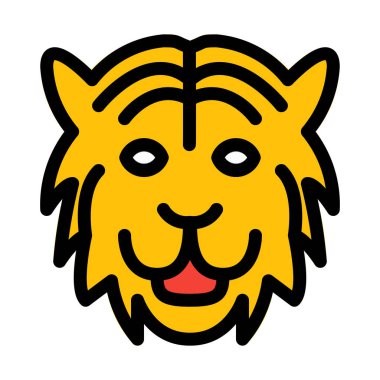 Vahşi hayvan kaplan vektör çizim 