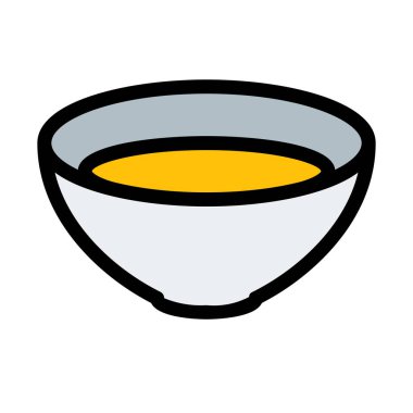 Çorba kasesi, basit soyut vektör çizim 